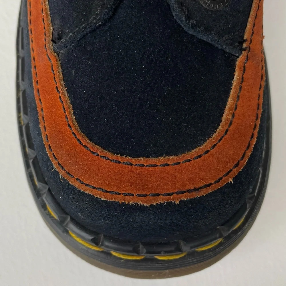 Vintage Dr. Martens MIE Blue Orange Stripe Chunky Oxfords Shoes UK 6 - Picture 8 of 16